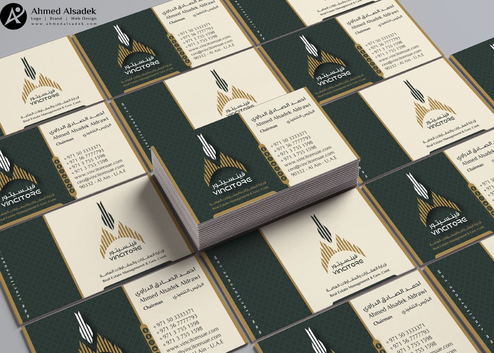 تصميم هوية شركة فينسيتور للعقارات العين الأمارات 3